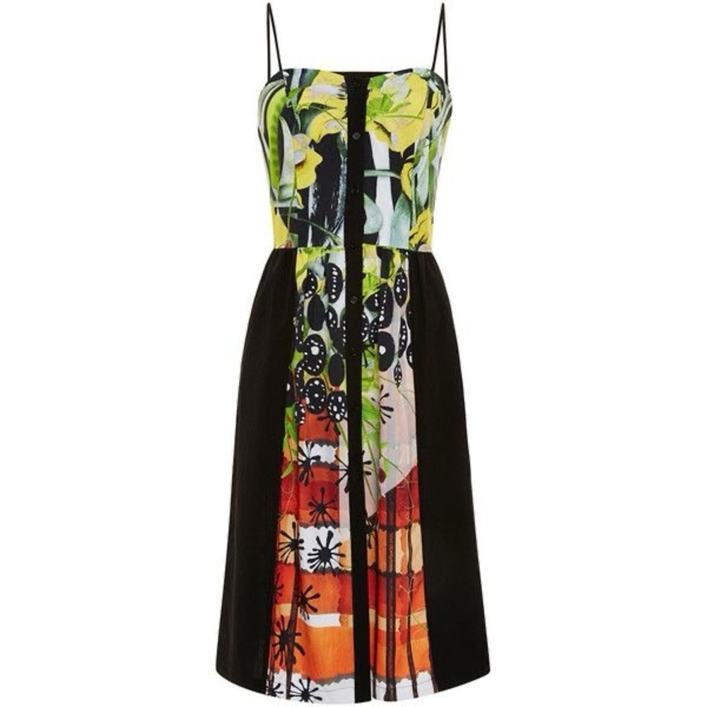 Clover Canyon Black and White Spaghetti Strap Sundress